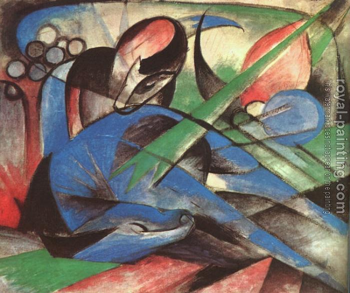Franz Marc : Horse Asleep Franz Marc : Horse Asleep